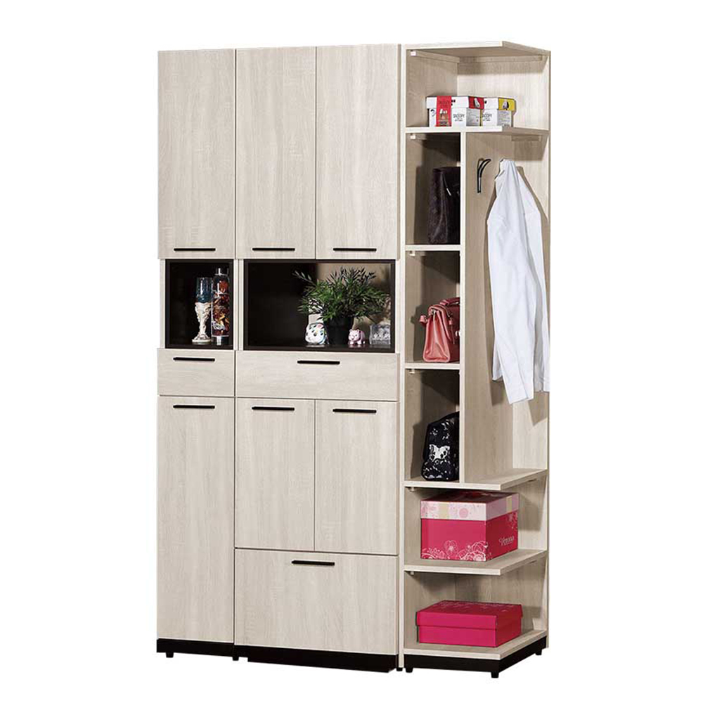 曼珊4.2尺六門三抽高鞋櫃/玄關收納櫃/隔間置物櫃-轉角櫃可左右擺放