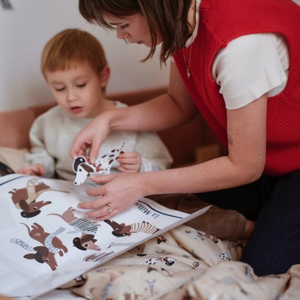 【官網限定】La Millou 經典圖案壁貼貼紙50*50cm｜冬季限定款熊熊小屋