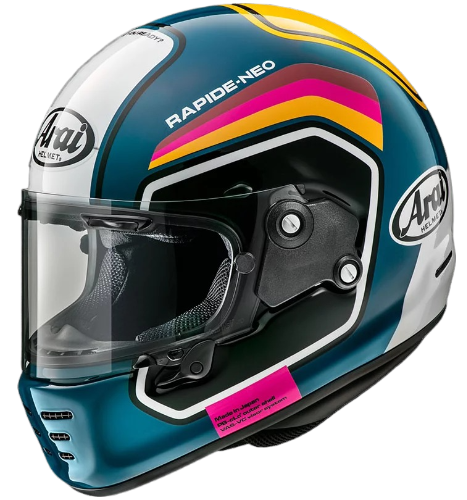 ARAI RAPIDE-NEO NUMBER 藍 亮光 彩繪 復古帽款