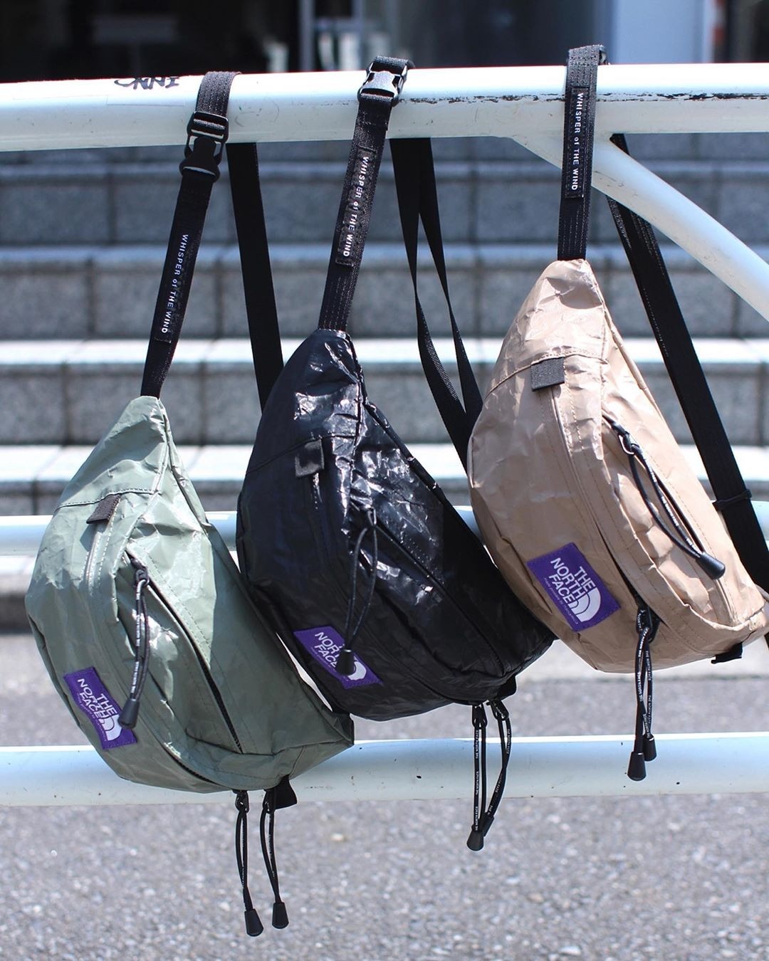 現貨┃TNF 紫標 Tech Paper Waist Bag 皺摺感 腰包 側背包