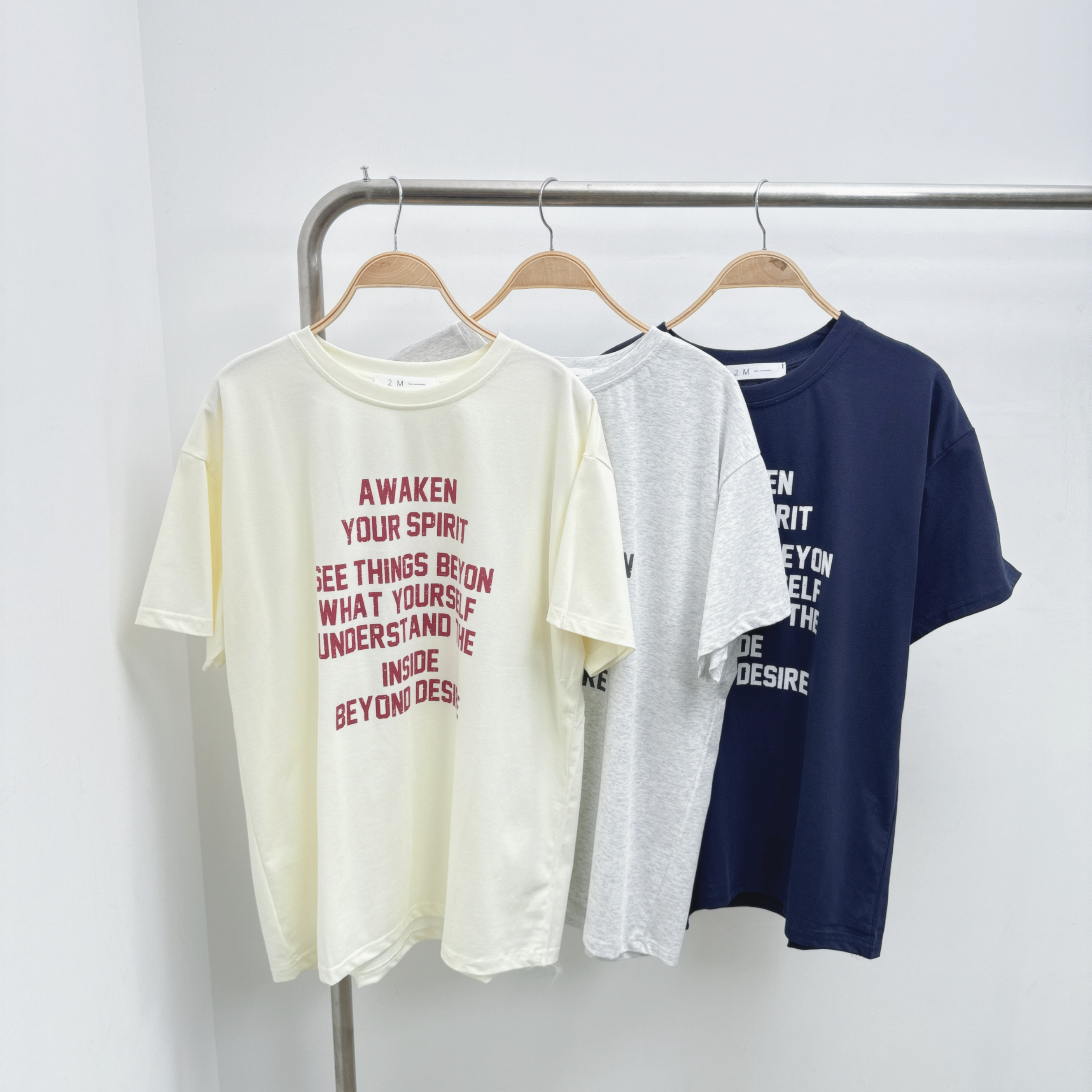 做舊印字薄棉大TEE (E65-E67)