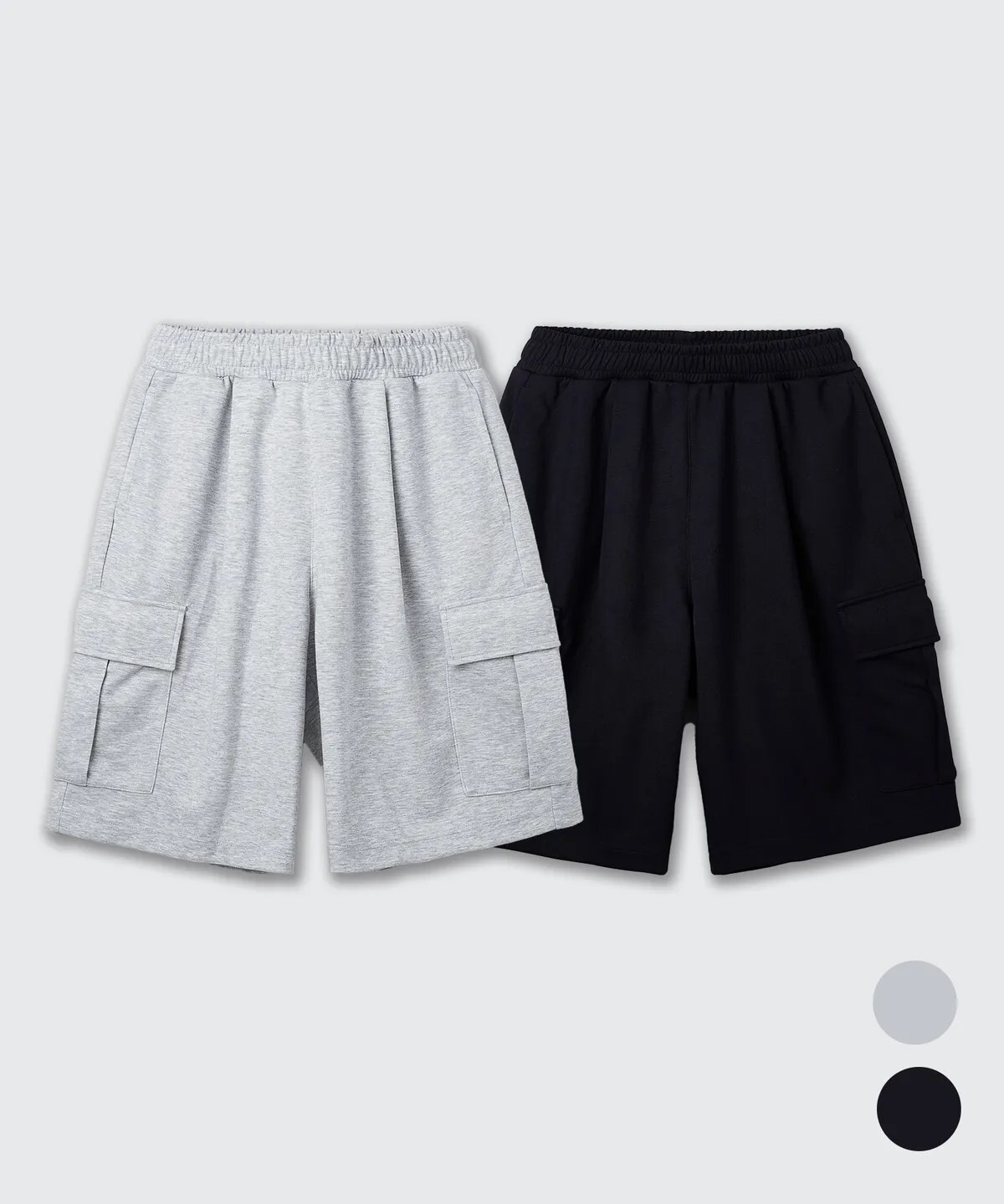 【OWN】SPAO 棉短褲 工裝 薄款 寬鬆 休閒 短褲 百慕達 夏季服飾 不分男女 灰色 黑色 SPMTF37C03