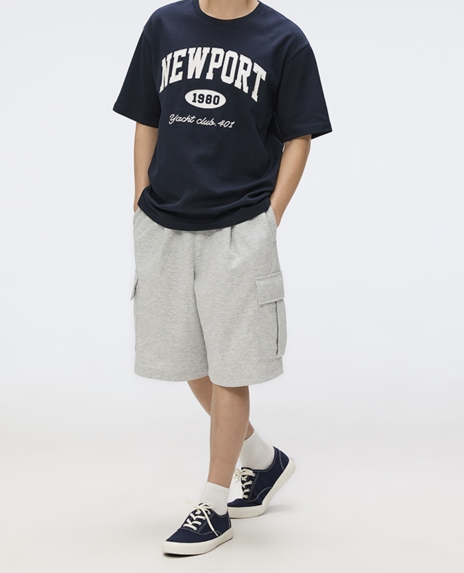 【OWN】SPAO 棉短褲 工裝 薄款 寬鬆 休閒 短褲 百慕達 夏季服飾 不分男女 灰色 黑色 SPMTF37C03