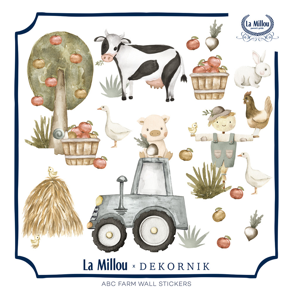 La Millou 經典圖案壁貼貼紙50*50cm｜咿呀咿呀呦