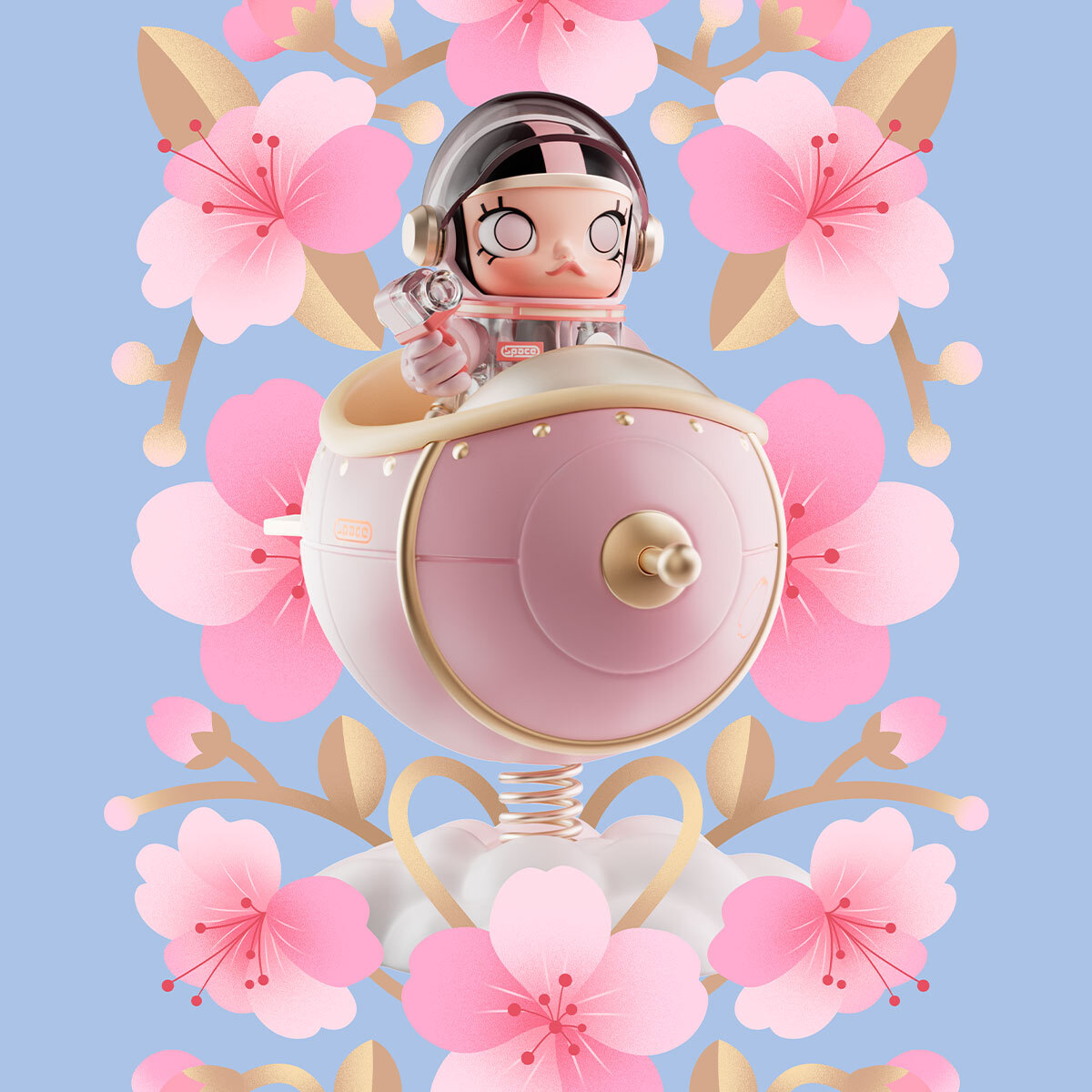 その他 MEGA SPACE MOLLY 100% Blooming- Sakura 楽天市場】MEGA SPACE MOLLY 100% Blooming-Sakura : POP MART
