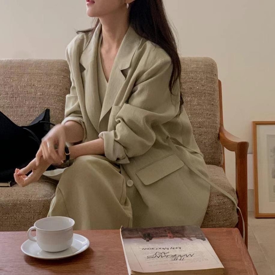 設計感 綁帶西裝外套