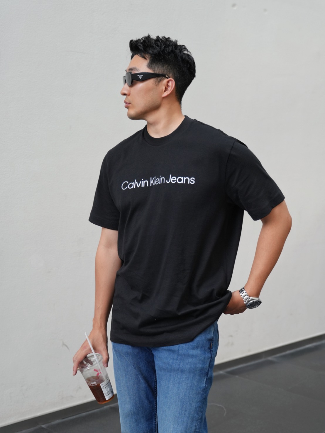 CALVIN KLEIN 簡約 字母 純棉短踢