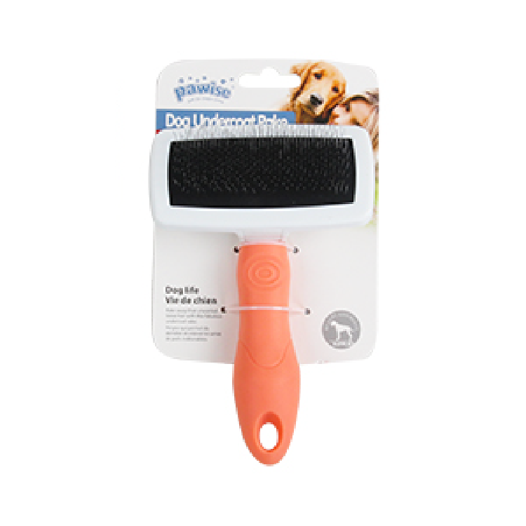 Pawise|膠柄鋼絲刷-M 橙色柄 (NO.11462_O)