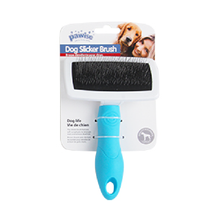 Pawise|膠柄鋼絲刷-M 藍色柄 (NO.11462_B)