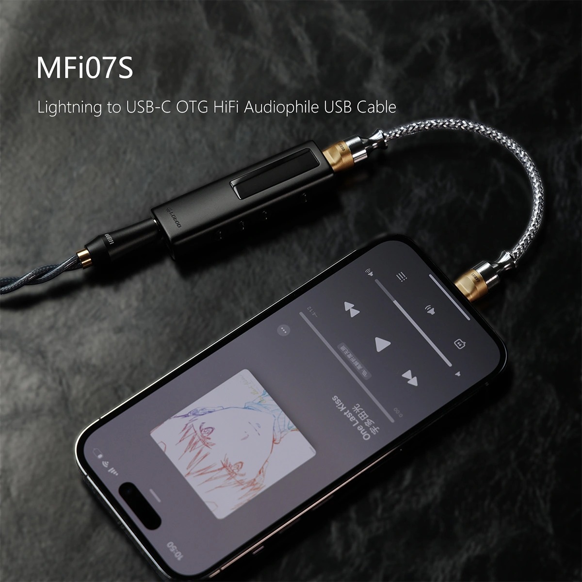 ddHiFi MFi07S Lightning to USB-C OTG HiFi Audiophile USB Cable