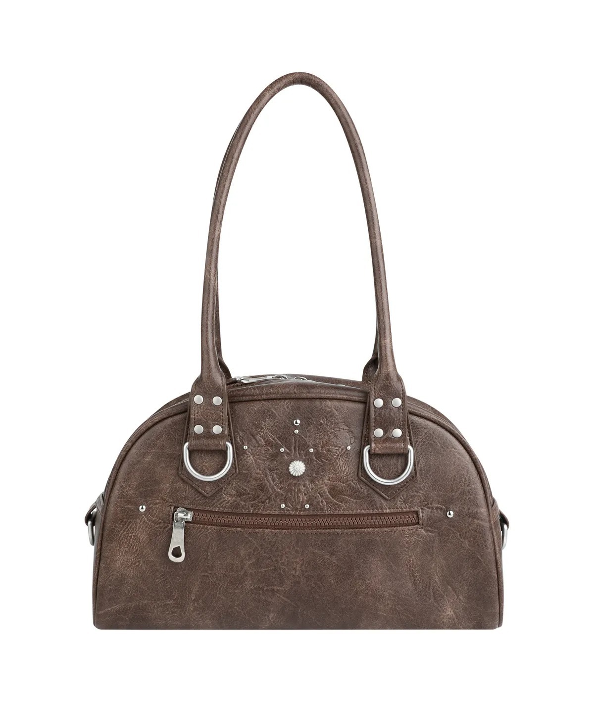 IUGAMAKARAS Studded Leather Bowling Bag