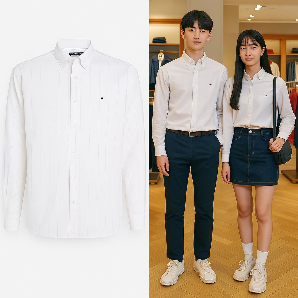 【預購】Tommy Hilfiger G070814 男裝長袖白恤衫