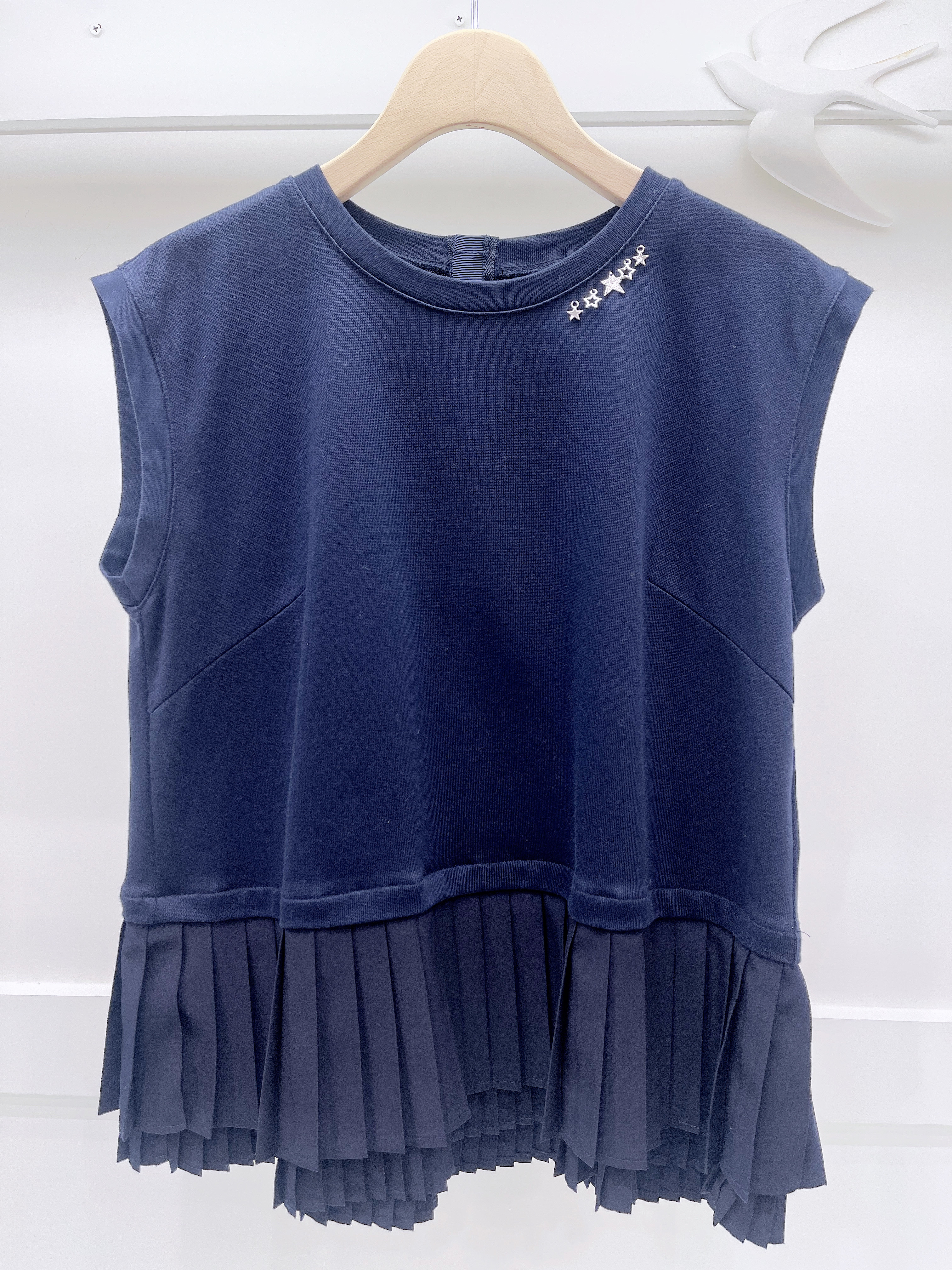 無袖下百摺上衣