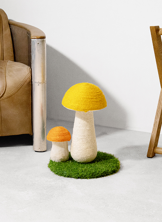 Pawise|2蘑菇貓抓柱40×30cm(NO.28617)