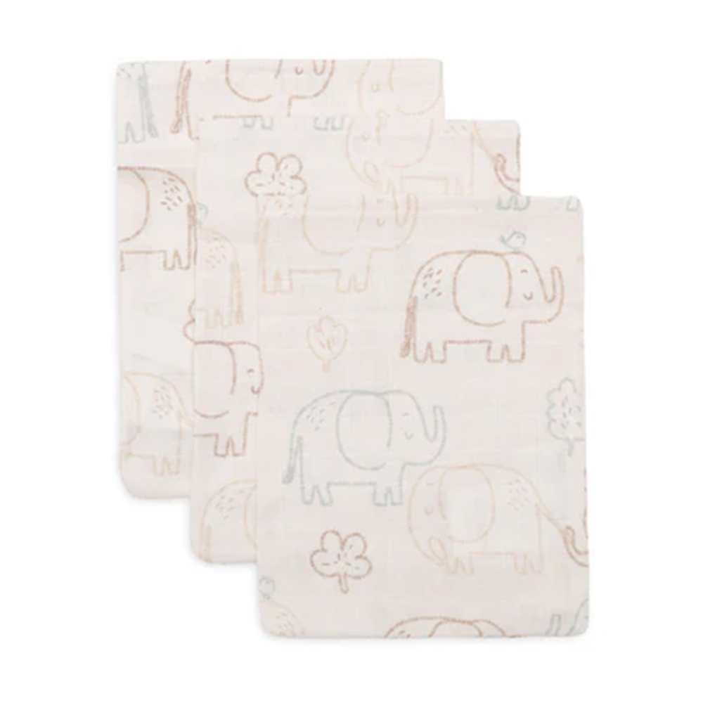 荷蘭Jollein 洗澡巾-Elephant Tales