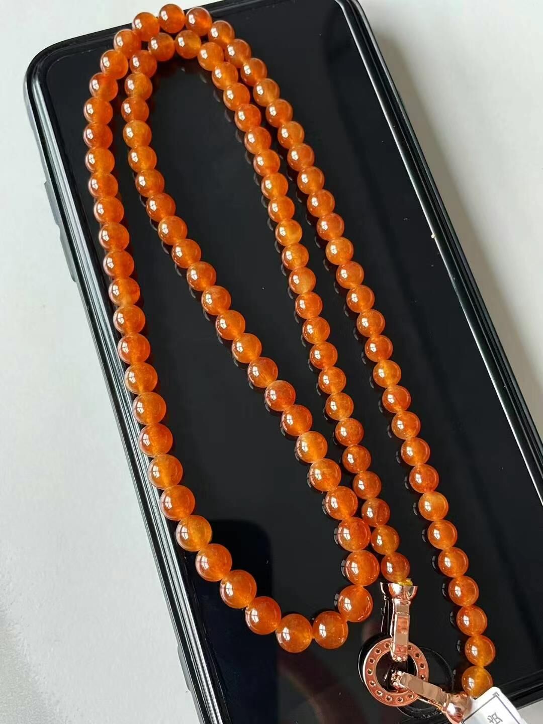 翡翠冰紅翡珠鏈,天然翡翠A玉, 緬甸玉, Jade, Jadeite