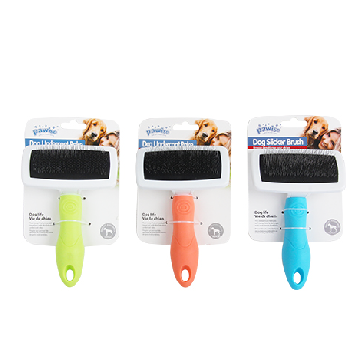 Pawise- 膠柄鋼絲刷 -M (綠色/橙色/藍色) (No.11462)