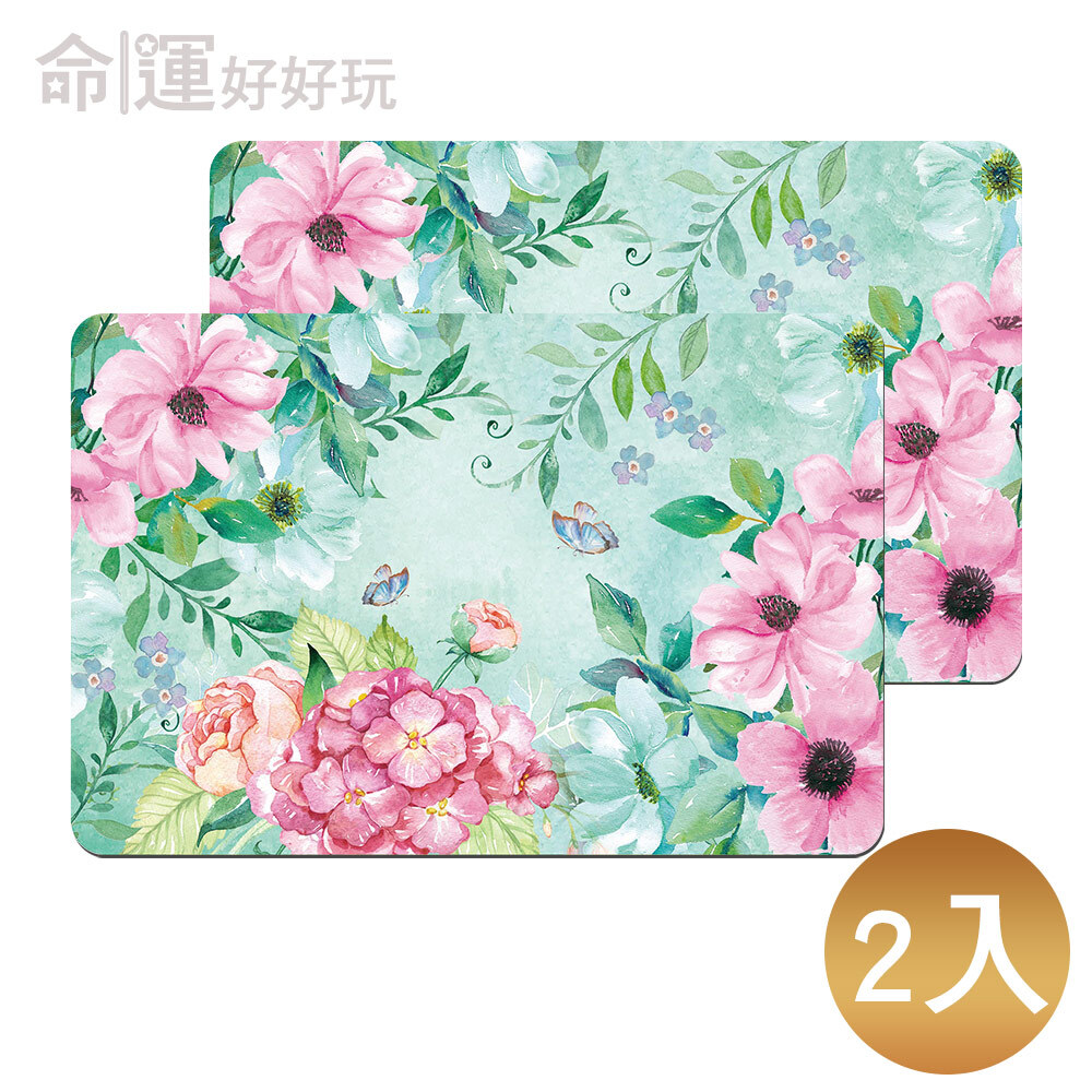 【命運好好玩】春漾花開硅藻土地墊(2入) (廠商直出)