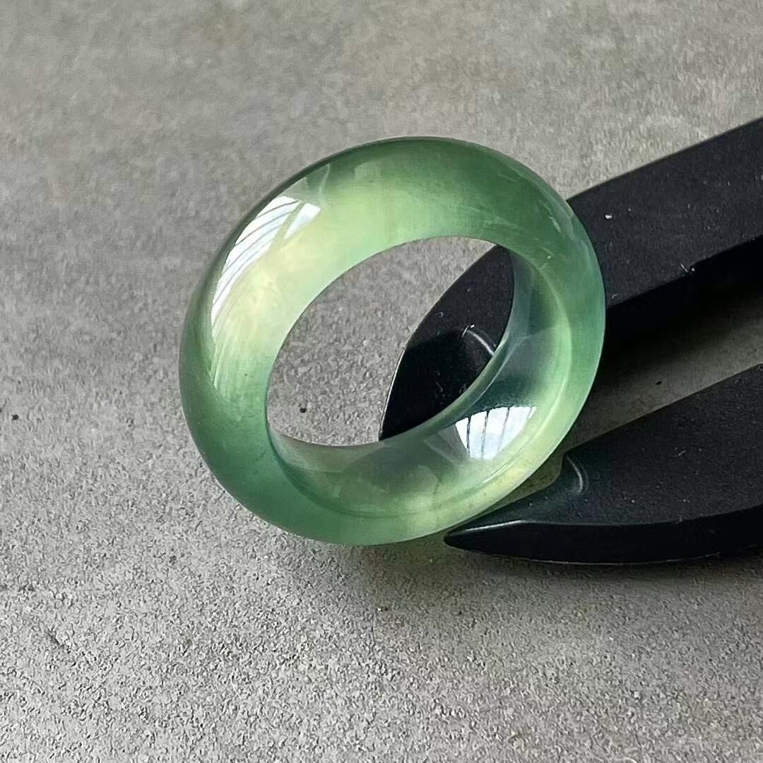 765515 翡翠高冰晴綠指環 (港圈 13號)