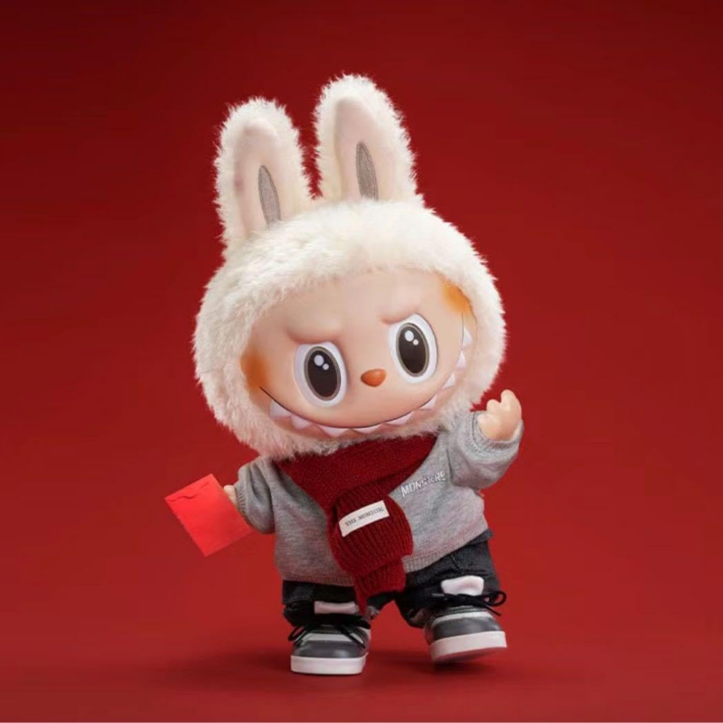 POP MART LABUBU THE MONSTERS Walk by fortune 搪膠毛絨公仔