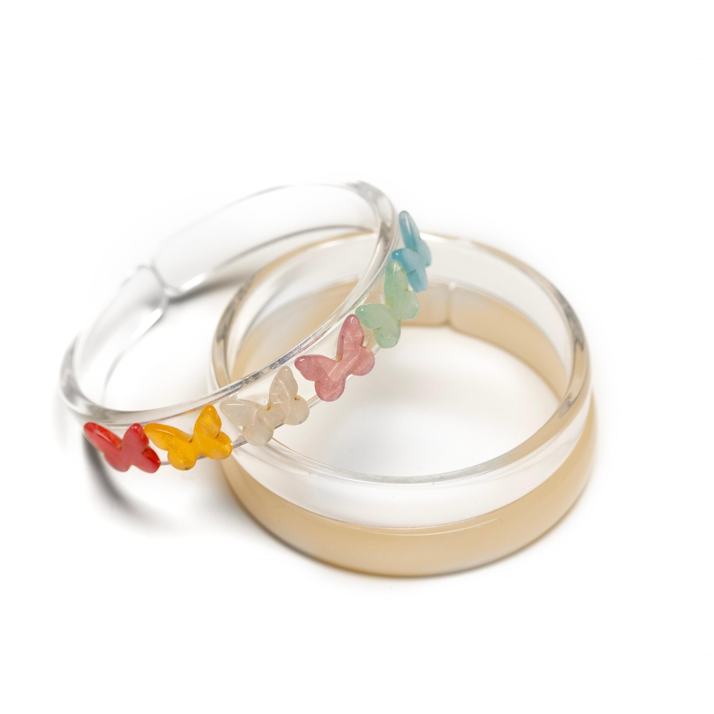 〖 Lilies & Roses 〗彩色珠光蝴蝶手環三入組