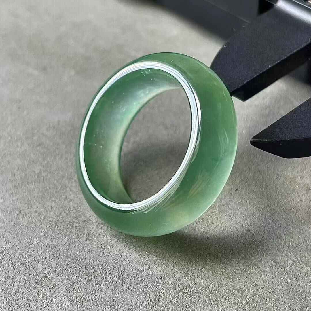 翡翠高冰晴綠指環 (港圈 13號),天然翡翠A玉, 緬甸玉, Jade, Jadeite
