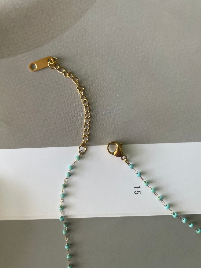 aqua drop necklace