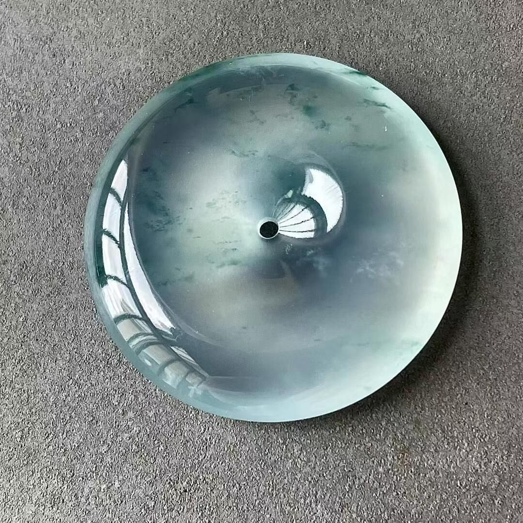 765516 翡翠高冰飄花平安扣吊墜 (32.7mm直徑)