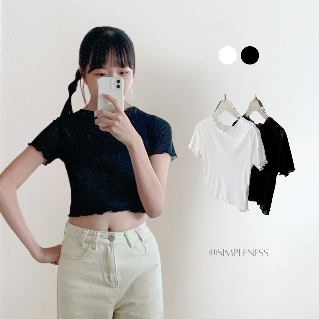 現貨🚚小心機透膚短袖上衣🫣💕共2色