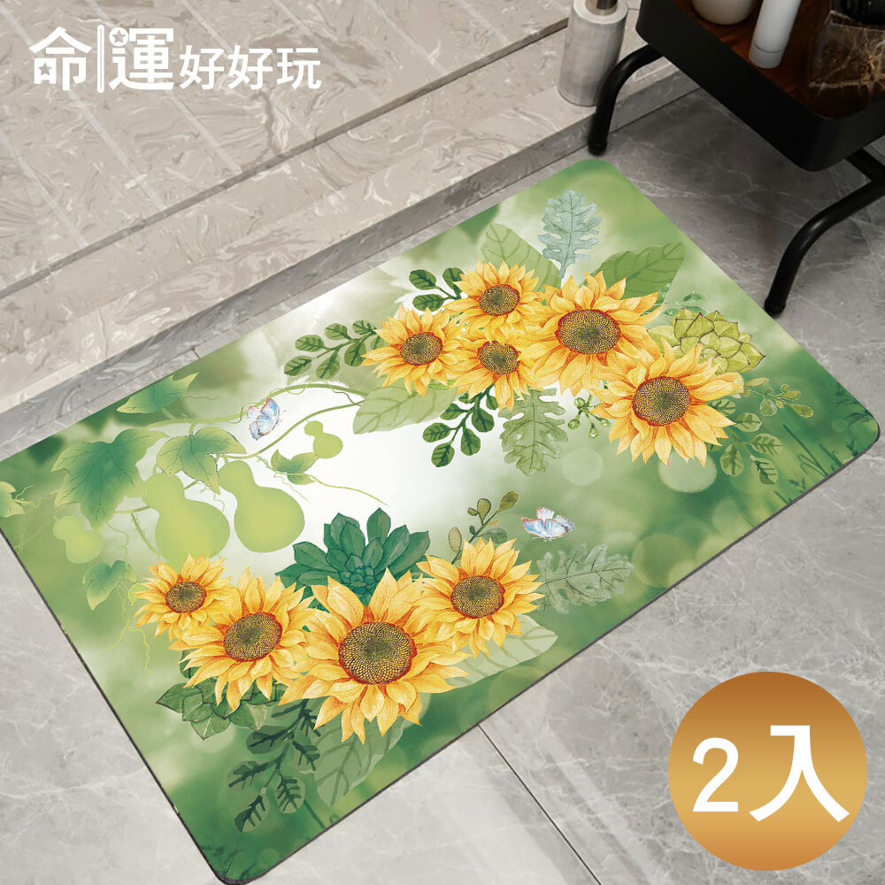 【命運好好玩】九星向陽硅藻土地墊(2入) (廠商直出)
