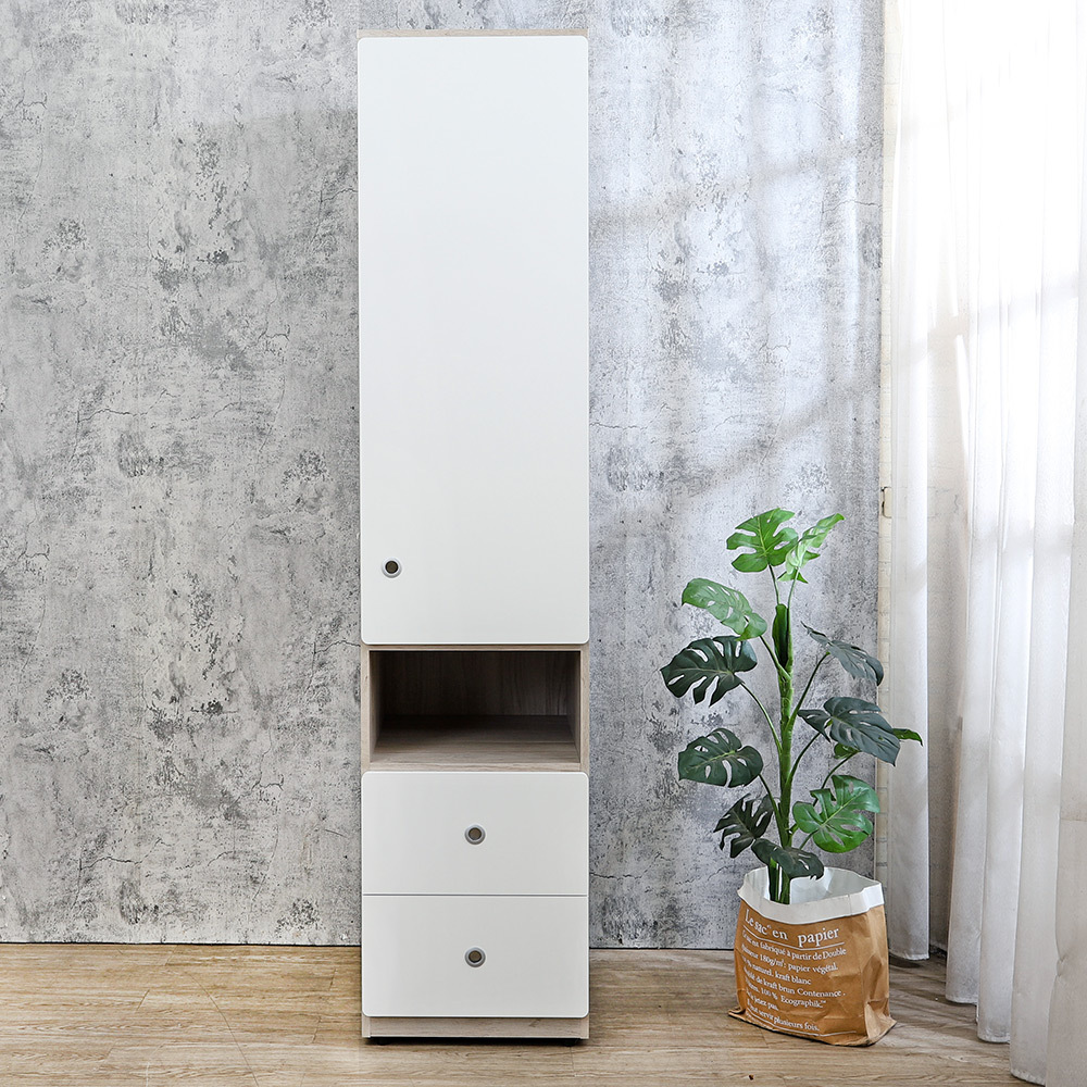 懷森1.5尺單門二抽收納衣櫃(單吊桿)