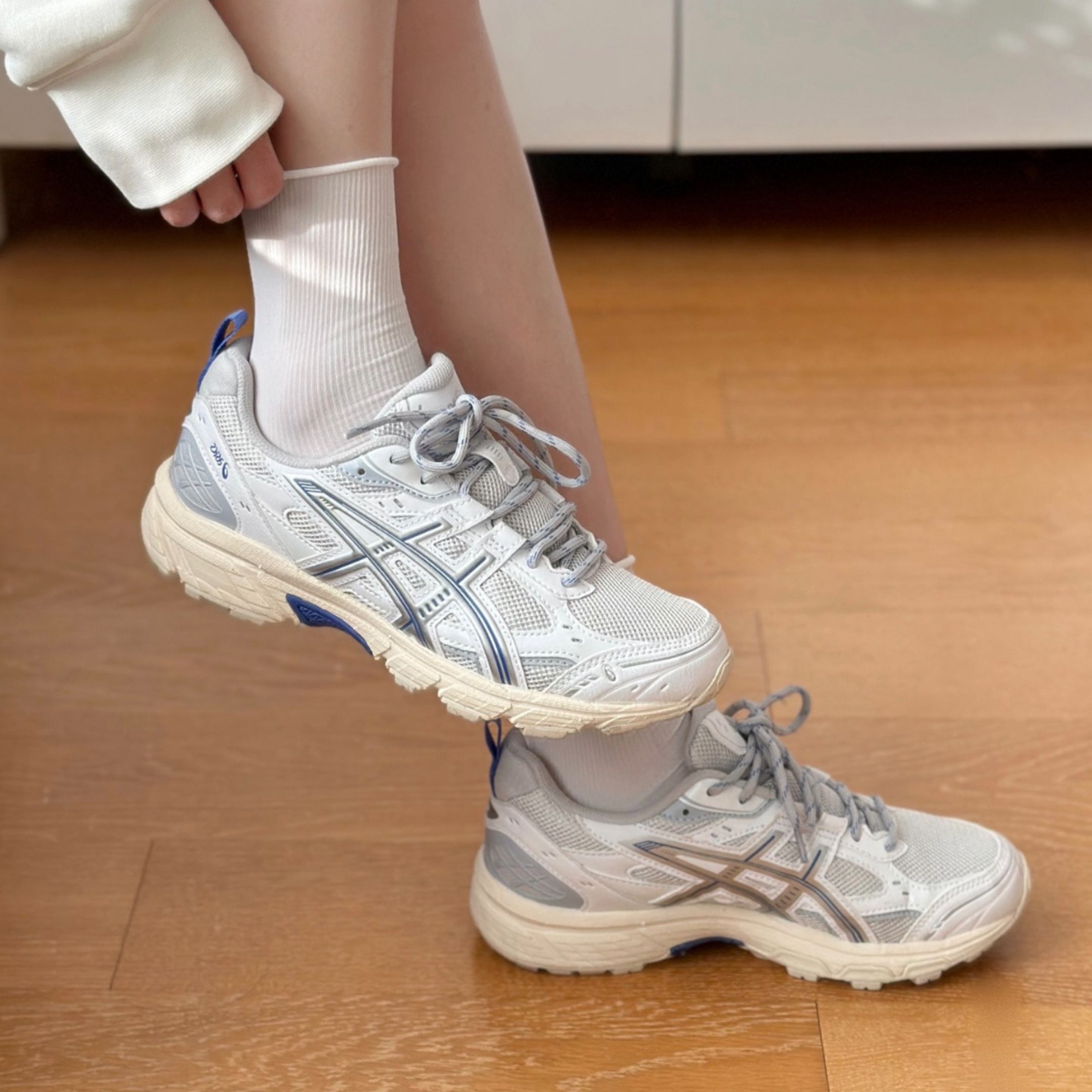 NICEDAY 現貨 Asics GEL-NUNOBIKI 機能 白藍 藍白 藍 奶油底 慢跑鞋 男鞋 女鞋 1203A536-100