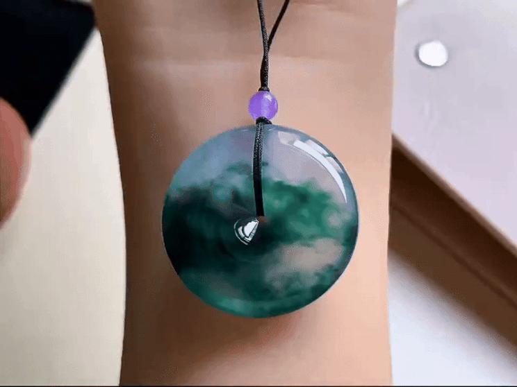 76558 翡翠高冰飄彩懷古 (28mm直徑)