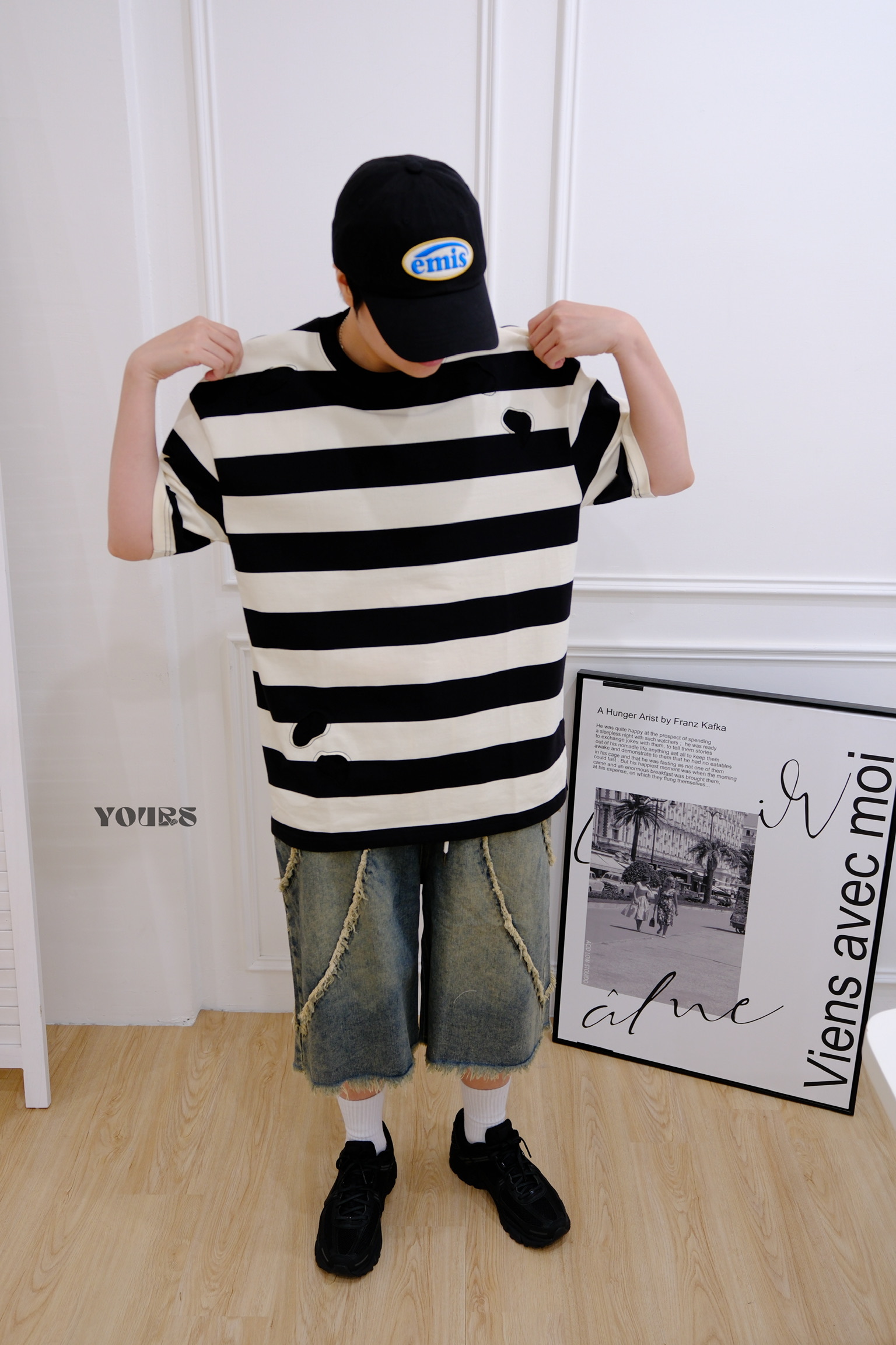 Select By Yourˊs 寬版粗條紋Tee