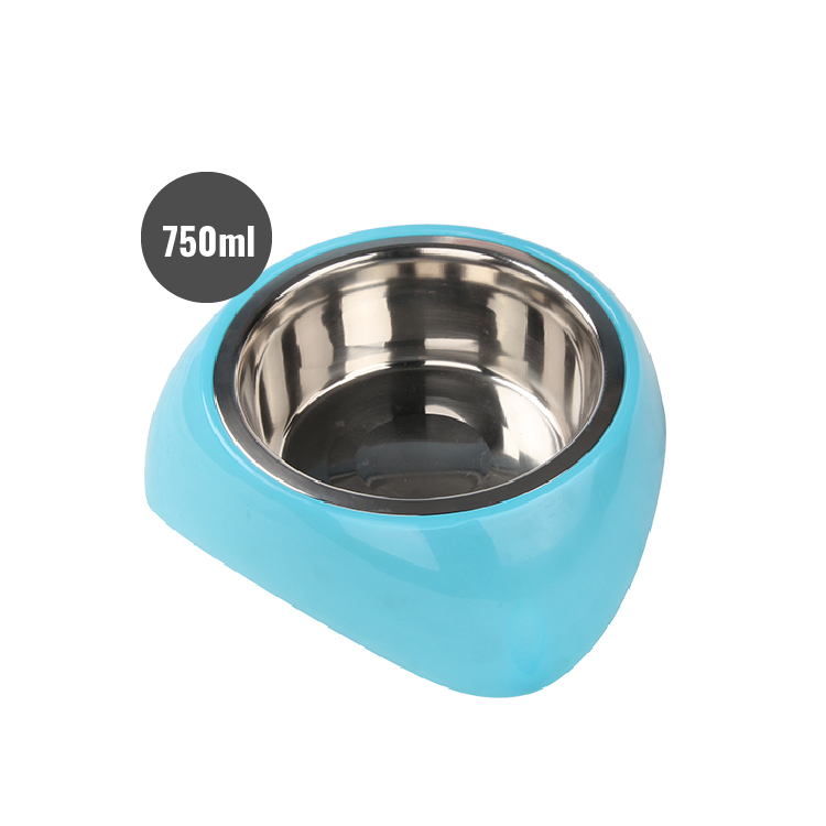 Pawise|三角形餵食碗M 藍色 (NO.11022-2)