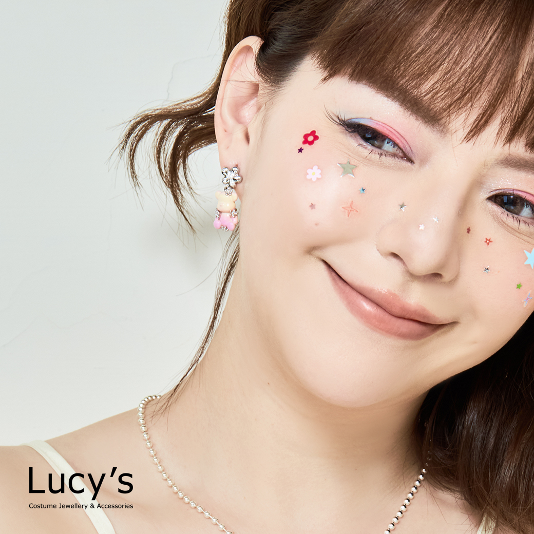 花漾小熊 耳環 (二色) (125637/126329)