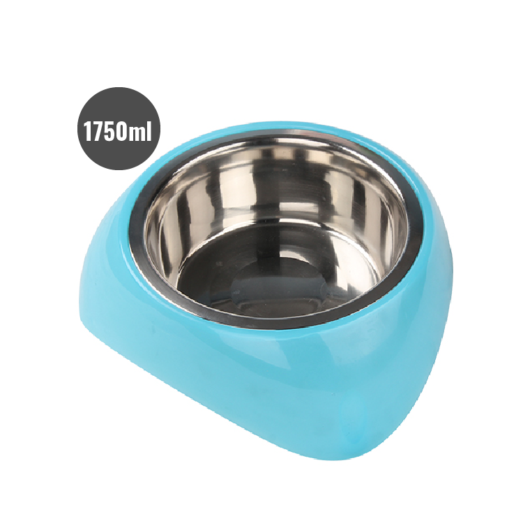 Pawise|三角形餵食碗L 藍色 (NO.11023-1)