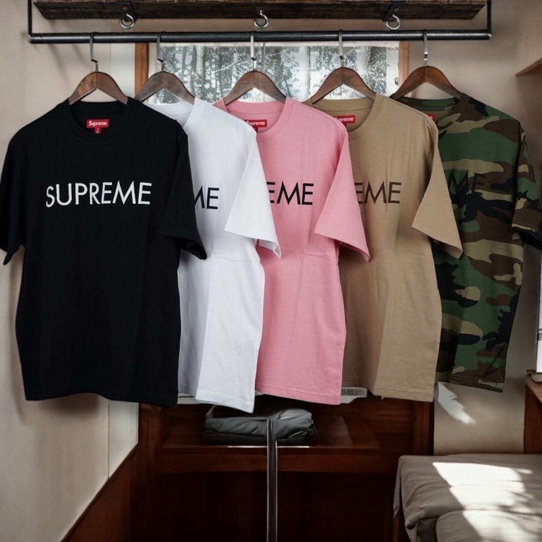 「快速出貨」supreme 25ss Capital tee 刺繡 基本logo 附防塵袋 紅標 短T