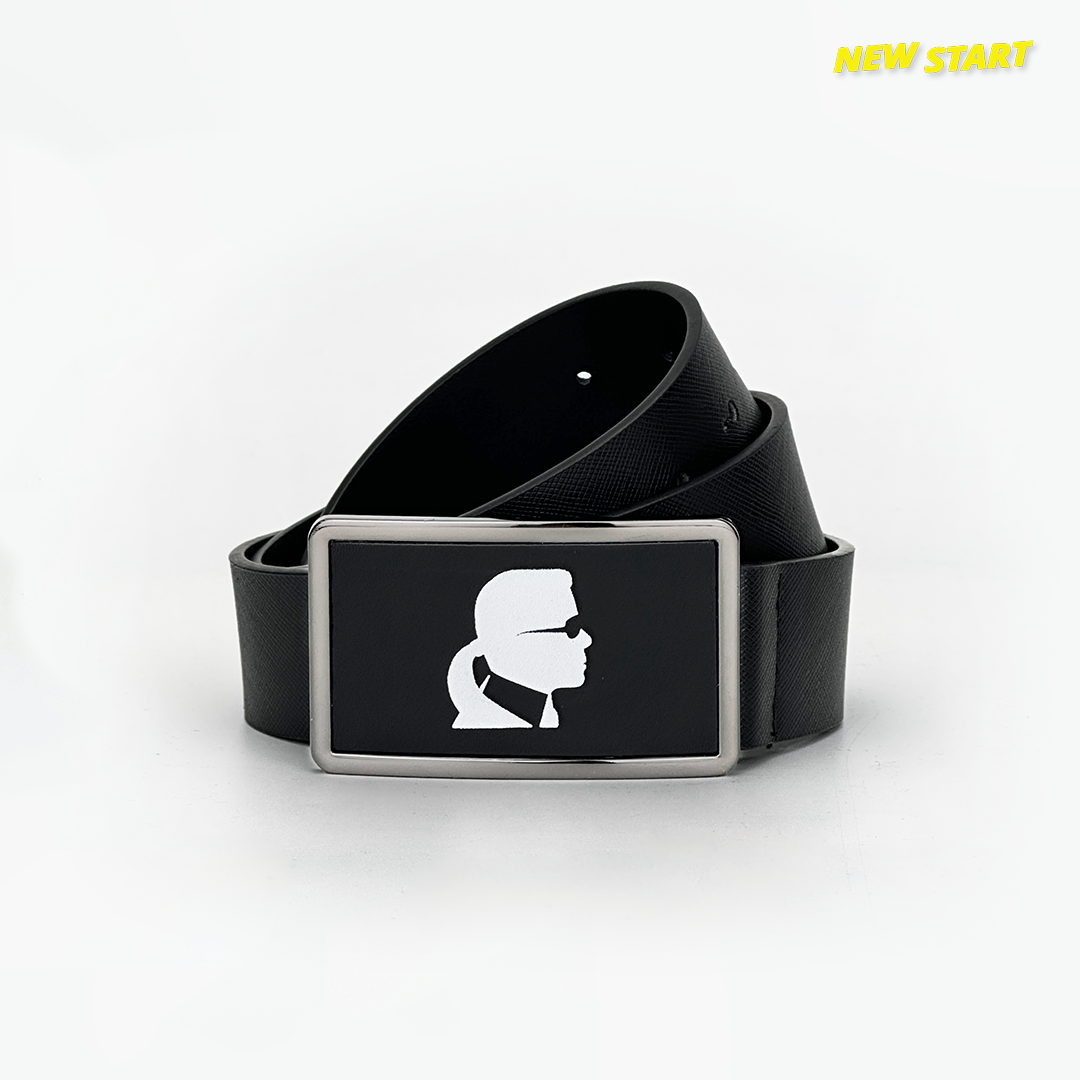 Karl Lagerfeld 卡爾 方框側臉卡爾 皮帶 腰帶
