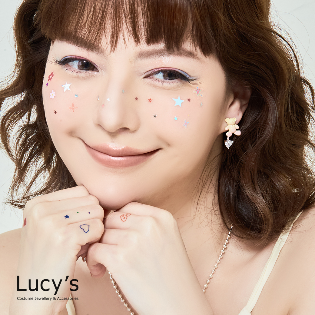 小熊掛心 耳環 (二色) (125864/125865)