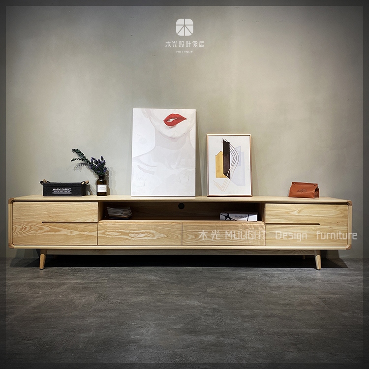 北歐梣木簡約抽屜電視櫃|可訂製