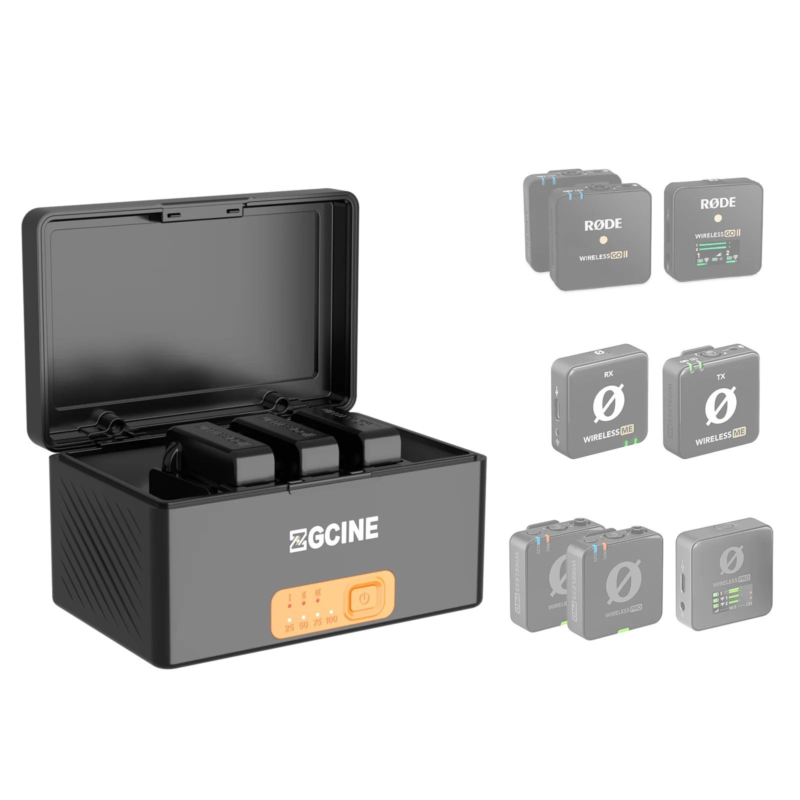 ZGCINE PS-R30 Pro Rode Wireless GO/ME/Pro/Gen3 充電盒