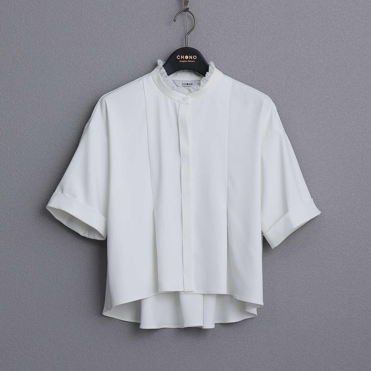 科技斜紋布短版襯衫