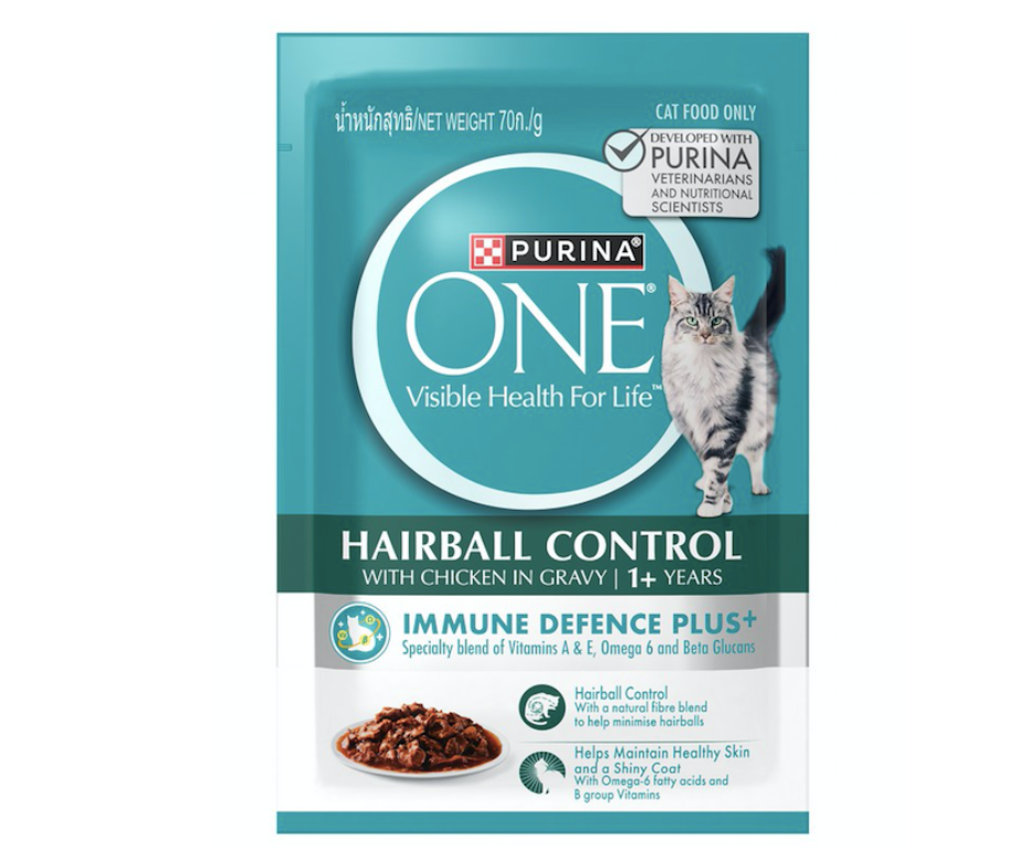 PURINA ONE® 成貓去毛球濕糧 (雞肉味配方) 12 x70G