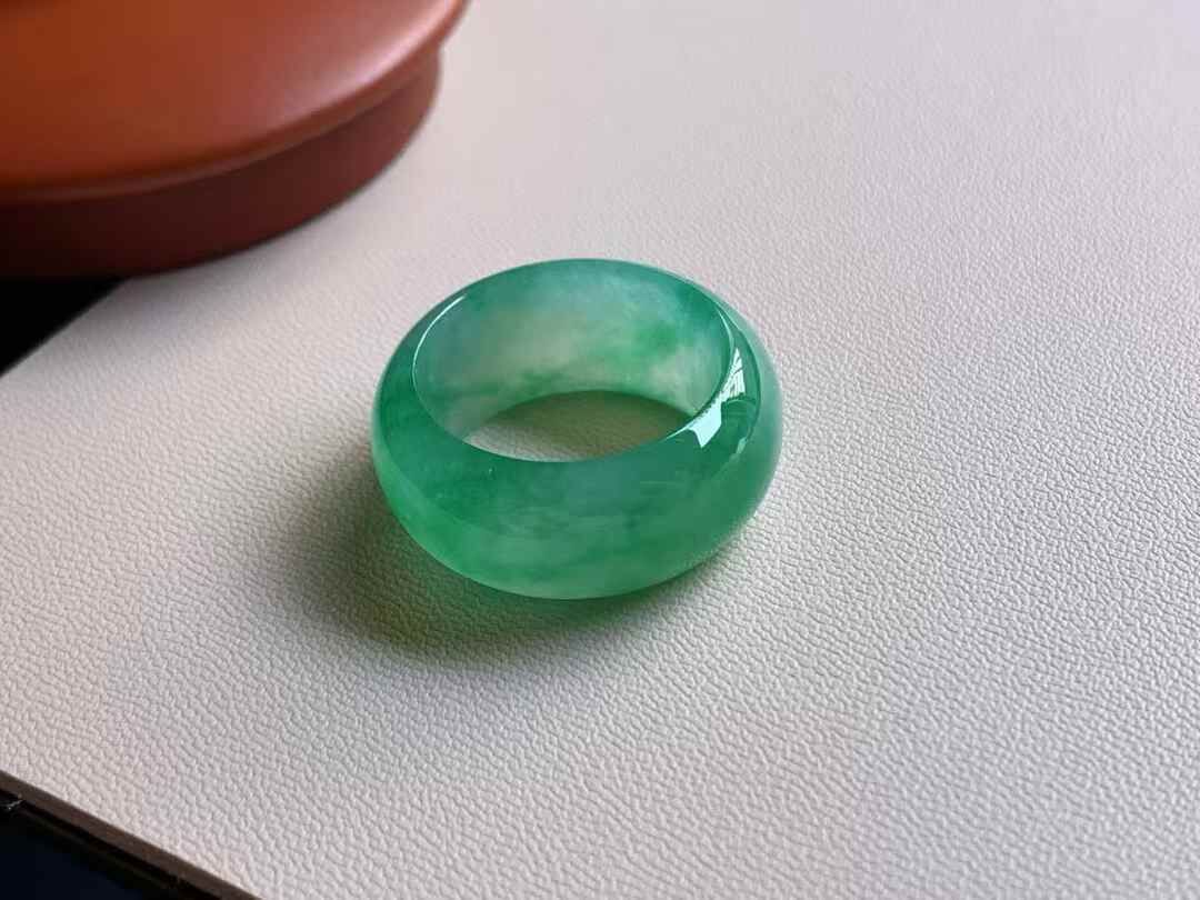 翡翠高冰冰綠戒指 (圈口 17mm),天然翡翠A玉, 緬甸玉, Jade, Jadeite
