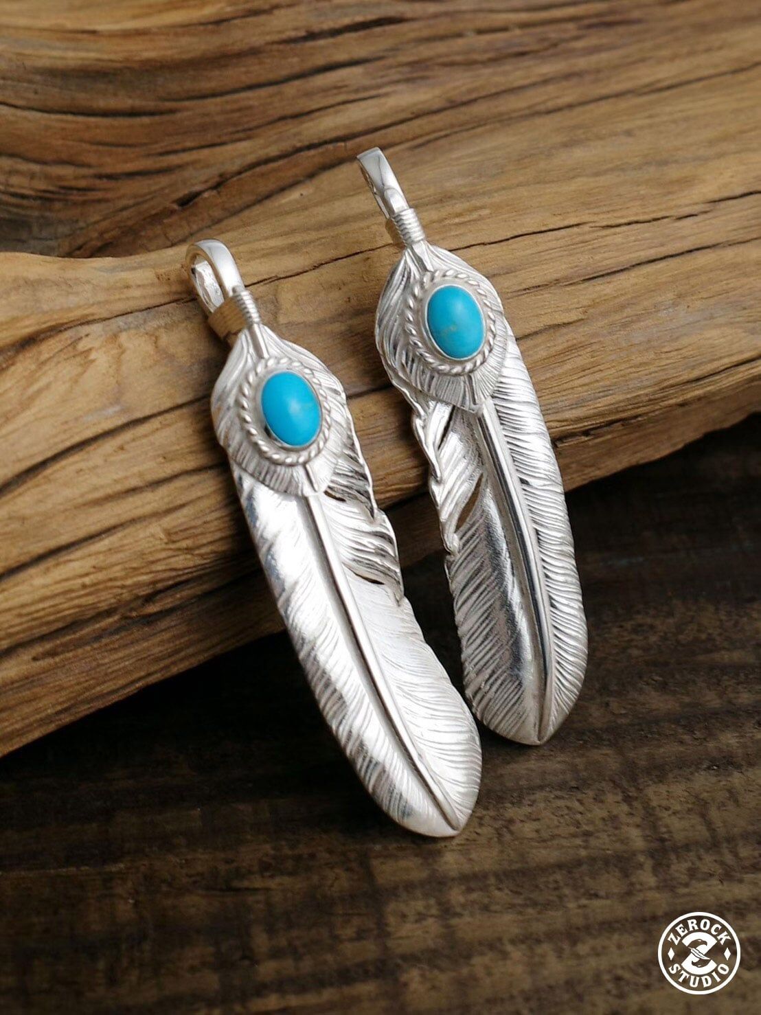 【Zerock Studio 傑洛克潮流工作室】Goro's 上銀銀繩松石特大羽 刷卡 分期零利率