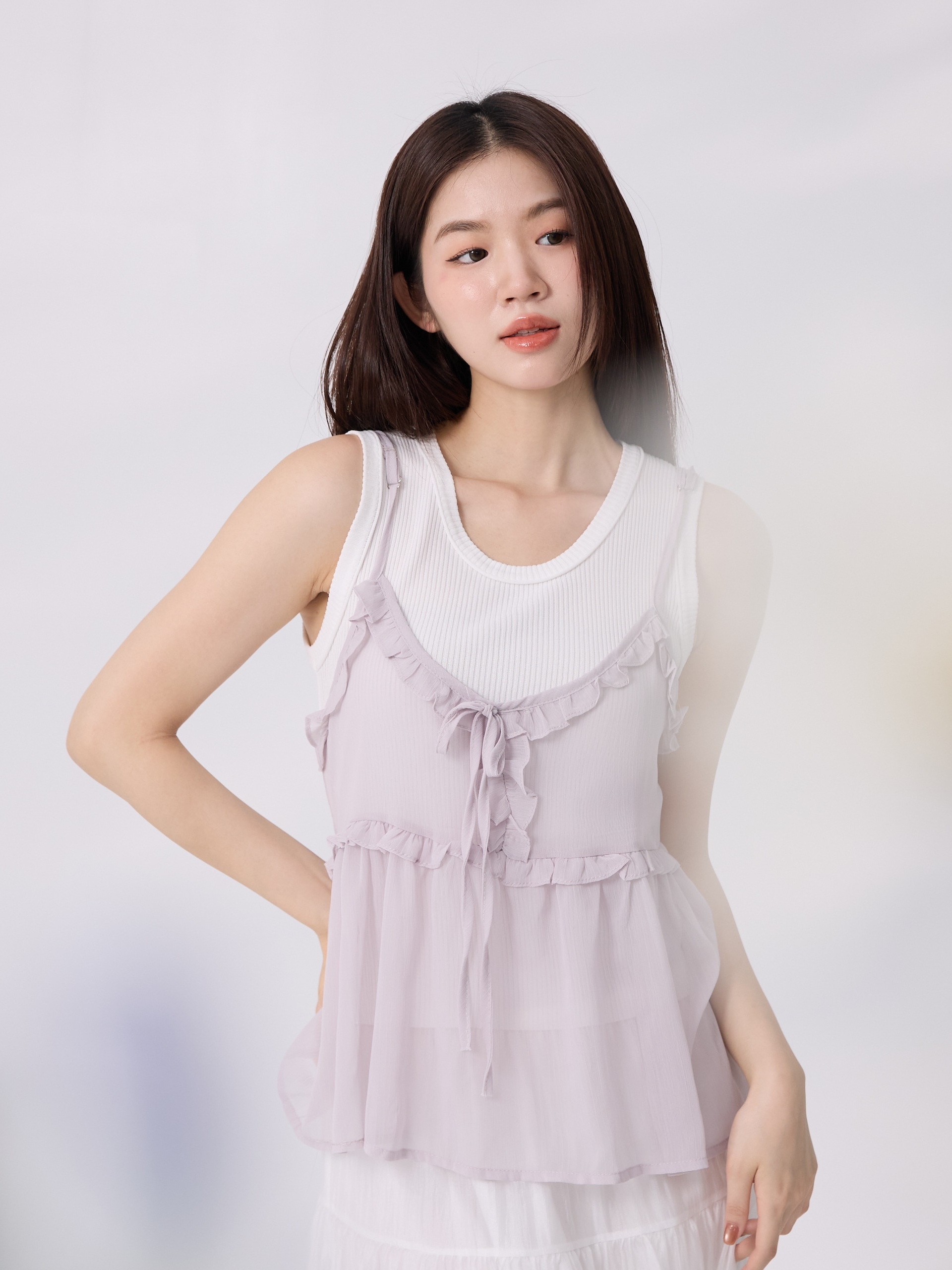 法朵Fado shop｜ 花邊透膚吊帶短衫 1303002