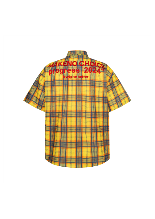 - SIMPLEACTION - 美式復古重工刺繡格紋襯衫