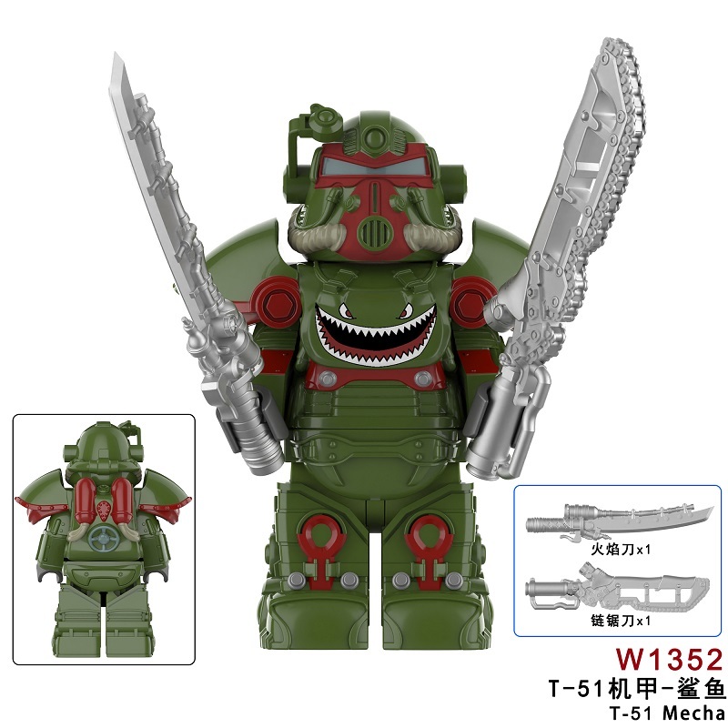 Fallout T51 Power Armor Custom Minifigures Minifigs Fit Lego W1352