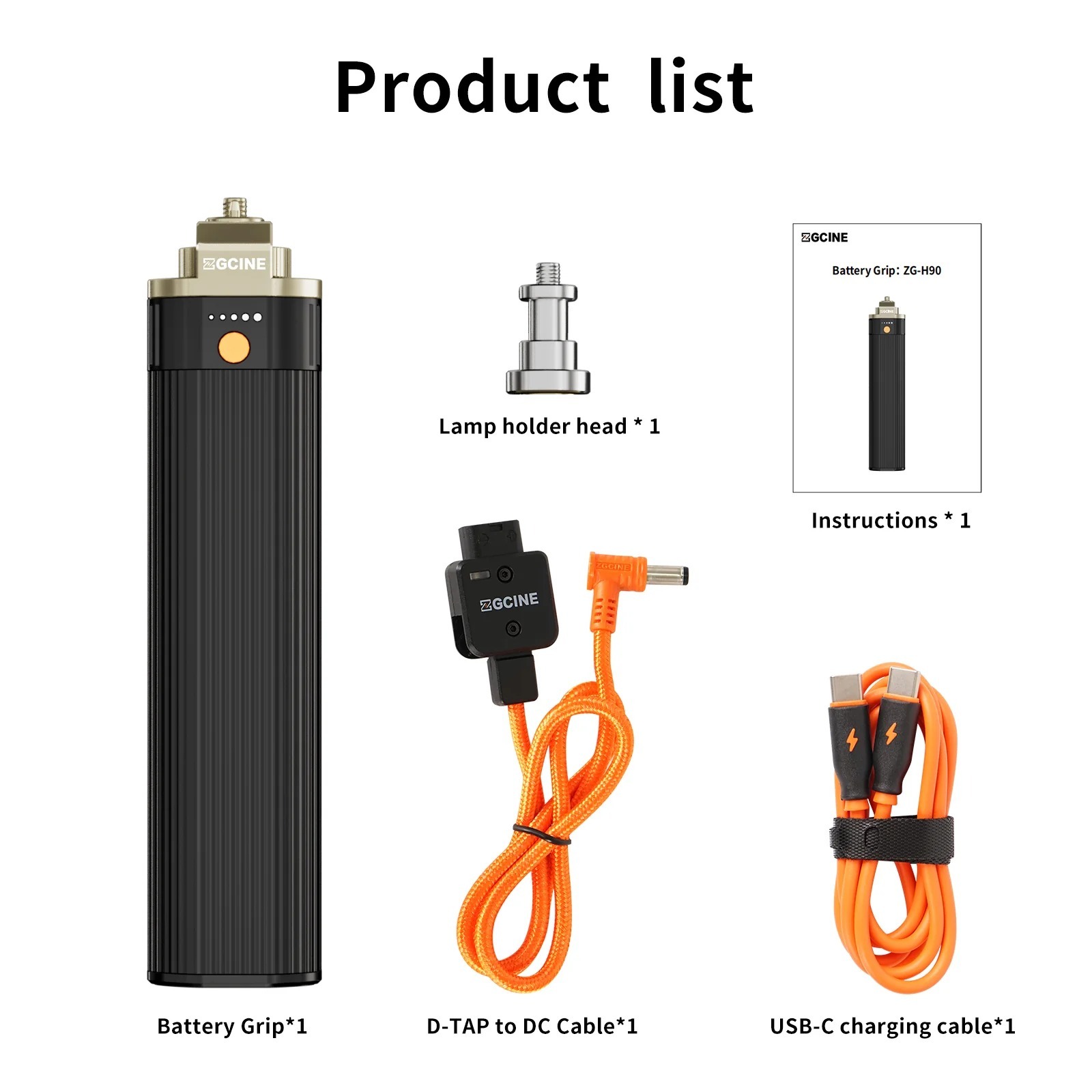 ZGCINE ZG-H90 95wh 手持電池握把